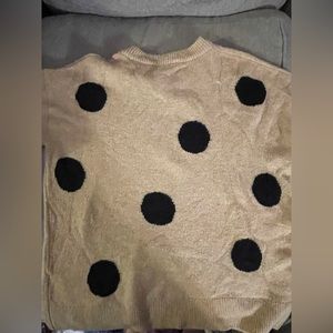 Madewell women’s dot gray stone pullover sweater in coziest yarn